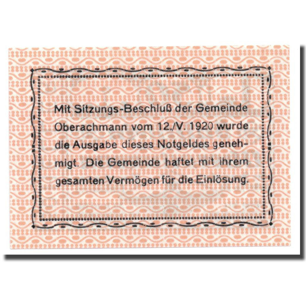Geldschein, Österreich, Oberachmann, 50 Heller, Agriculture et Industrie, 1920