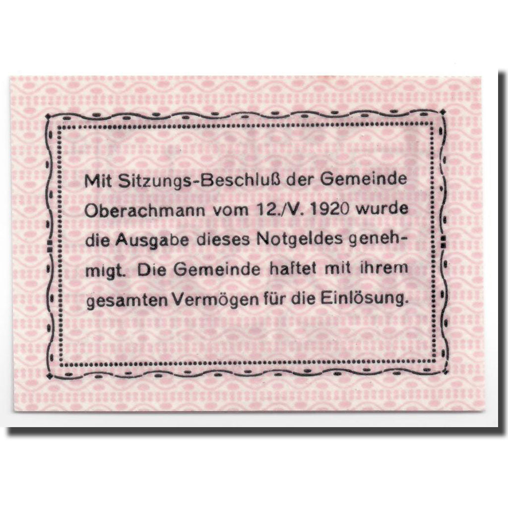 Geldschein, Österreich, Oberachmann, 20 Heller, Agriculture et Industrie, 1920