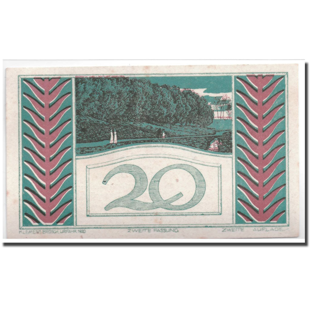 Geldschein, Österreich, Puchenau, 20 Heller, paysage 3, 1920, 1920-06-03, UNZ-