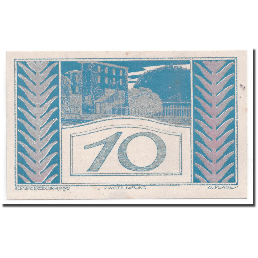 Geldschein, Österreich, Puchenau, 10 Heller, paysage 2, 1920, 1920-06-03, UNZ-