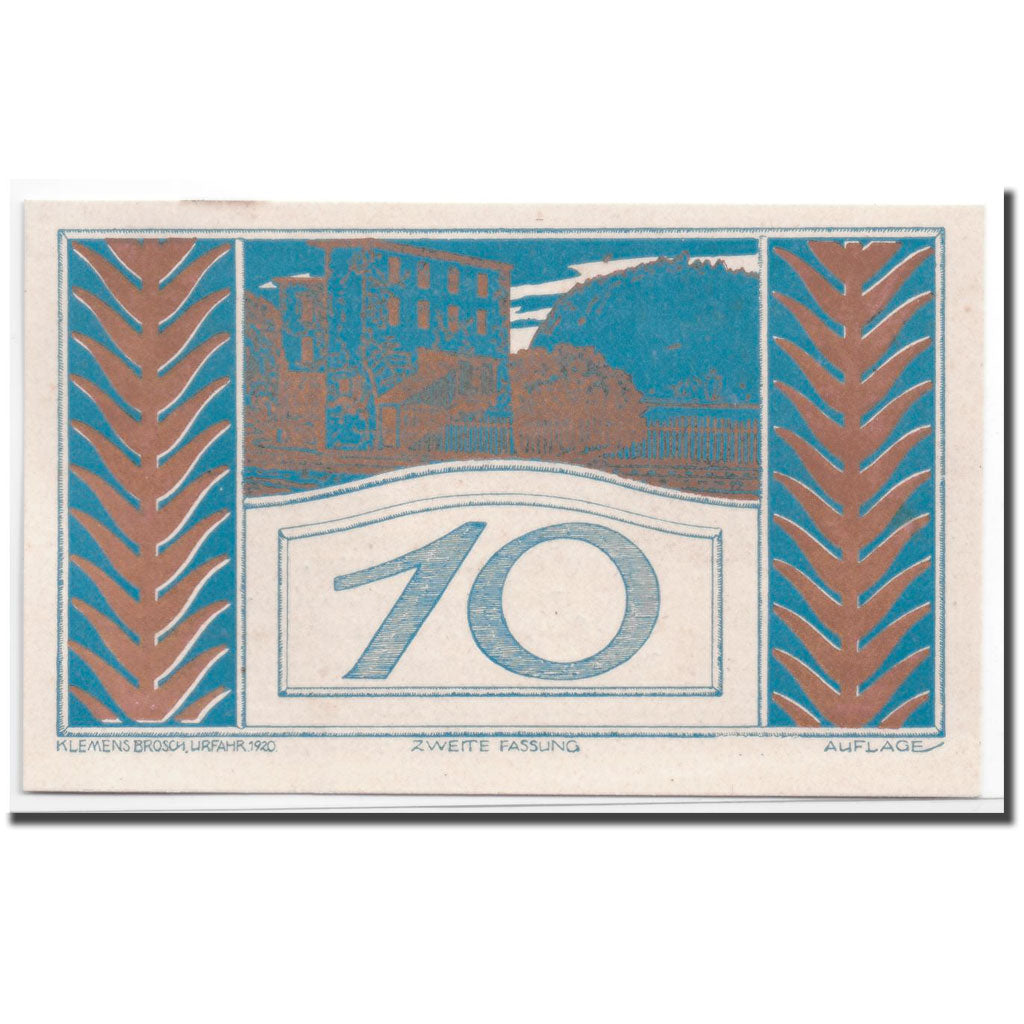 Geldschein, Österreich, Puchenau, 10 Heller, paysage 3, 1920, 1920-06-03, UNZ-