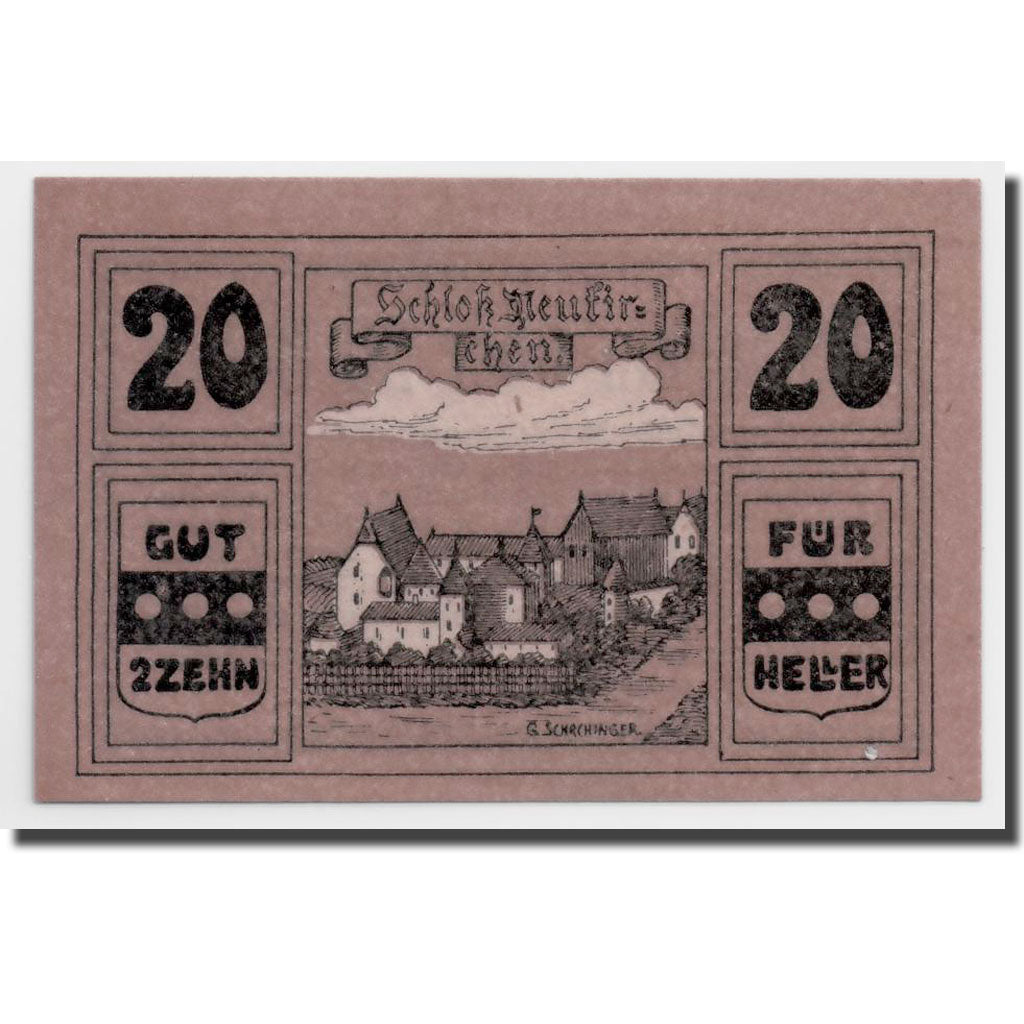 Geldschein, Österreich, Neukirchen, 20 Heller, paysage 1, 1920, UNZ-, Mehl:656a