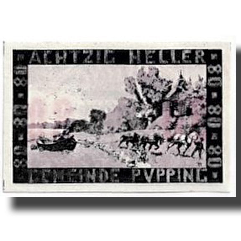 Geldschein, Österreich, Pupping, 80 Heller, paysage, UNZ-, Mehl:792IIe