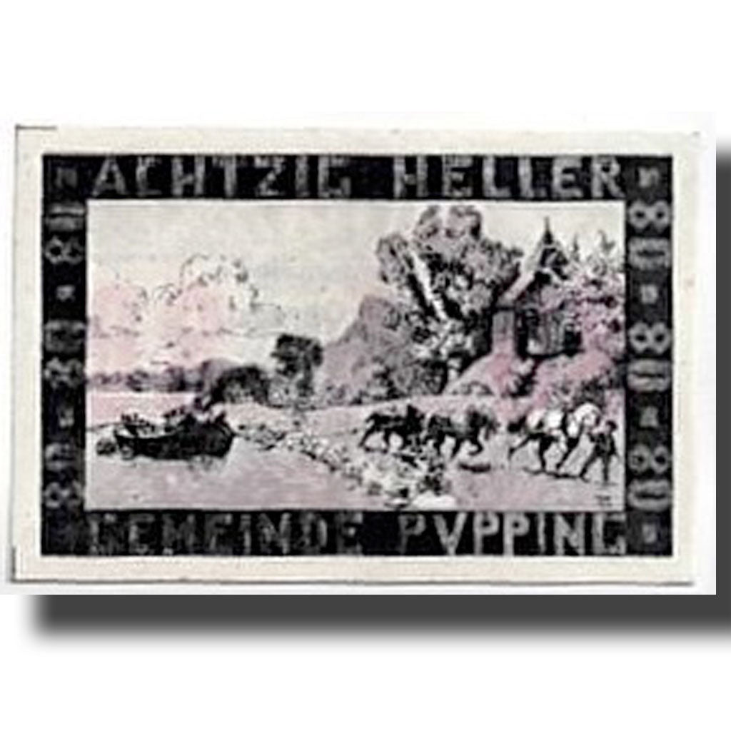 Geldschein, Österreich, Pupping, 80 Heller, paysage, UNZ-, Mehl:792IIa