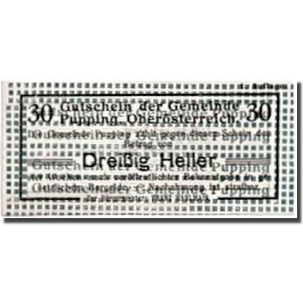 Geldschein, Österreich, Pupping, 30 Heller, graphique, UNZ-, Mehl:7921B