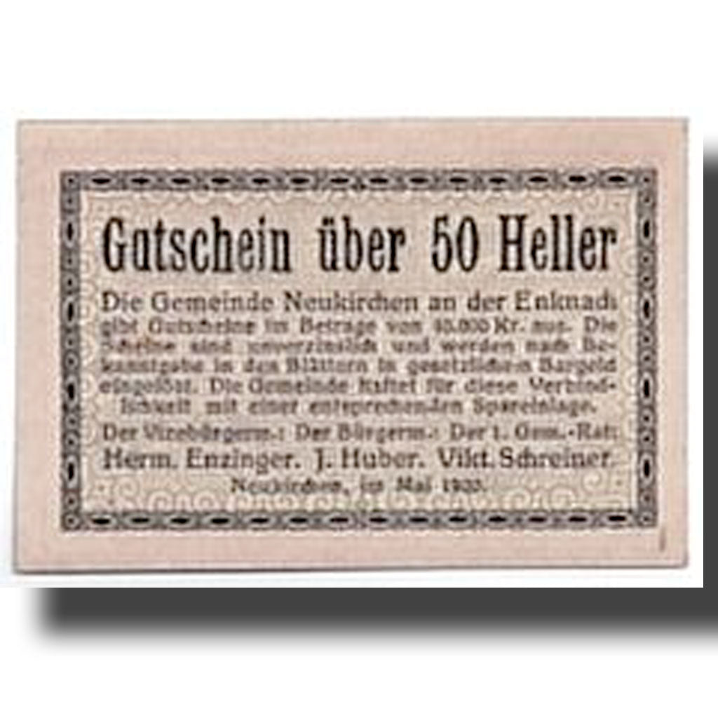 Geldschein, Österreich, Neukirchen, 50 Heller, Eglise, 1920, UNZ-, Mehl:656a