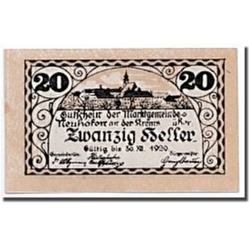 Banknote, Austria, Neuhofen, 20 Heller, Ecusson, 1920, 1920-03-19, UNC(63)