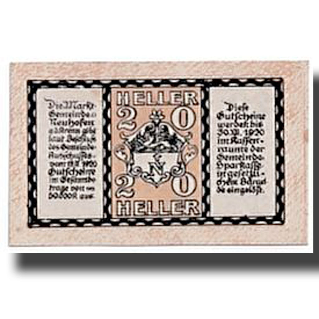 Banknote, Austria, Neuhofen, 20 Heller, Ecusson, 1920, 1920-03-19, UNC(63)
