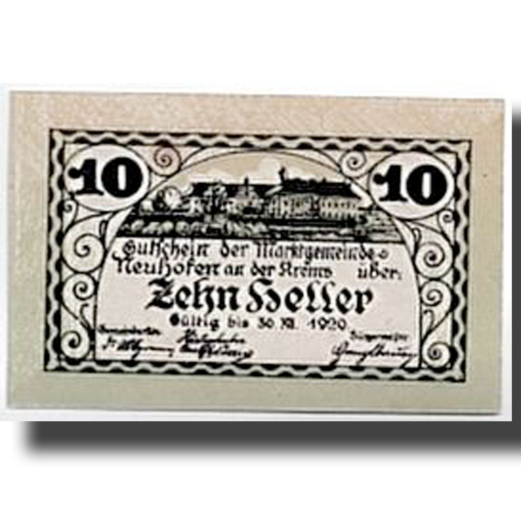 Banknote, Austria, Neuhofen, 10 Heller, Ecusson, 1920, 1920-03-19, UNC(63)