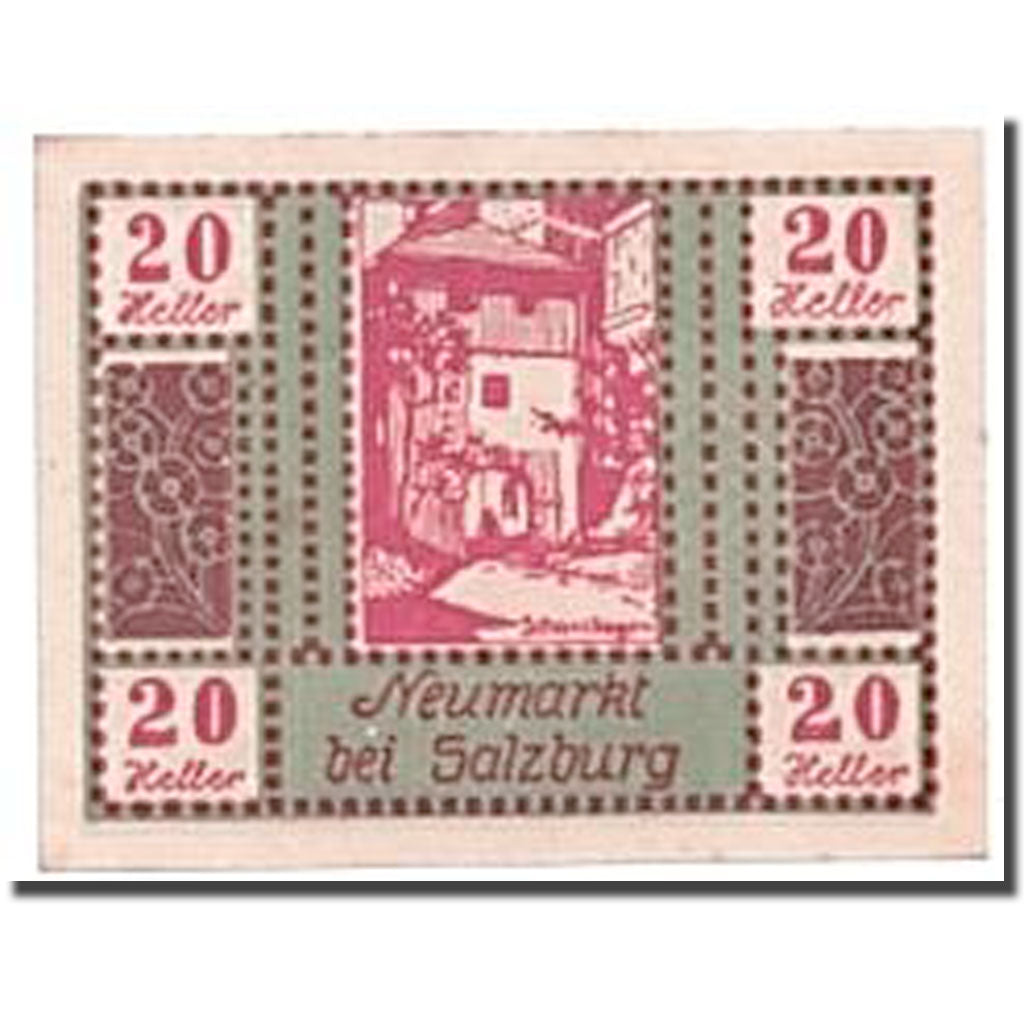 Banconote, Austria, Neumarkt, 20 Heller, paysage, SPL, Mehl:660a