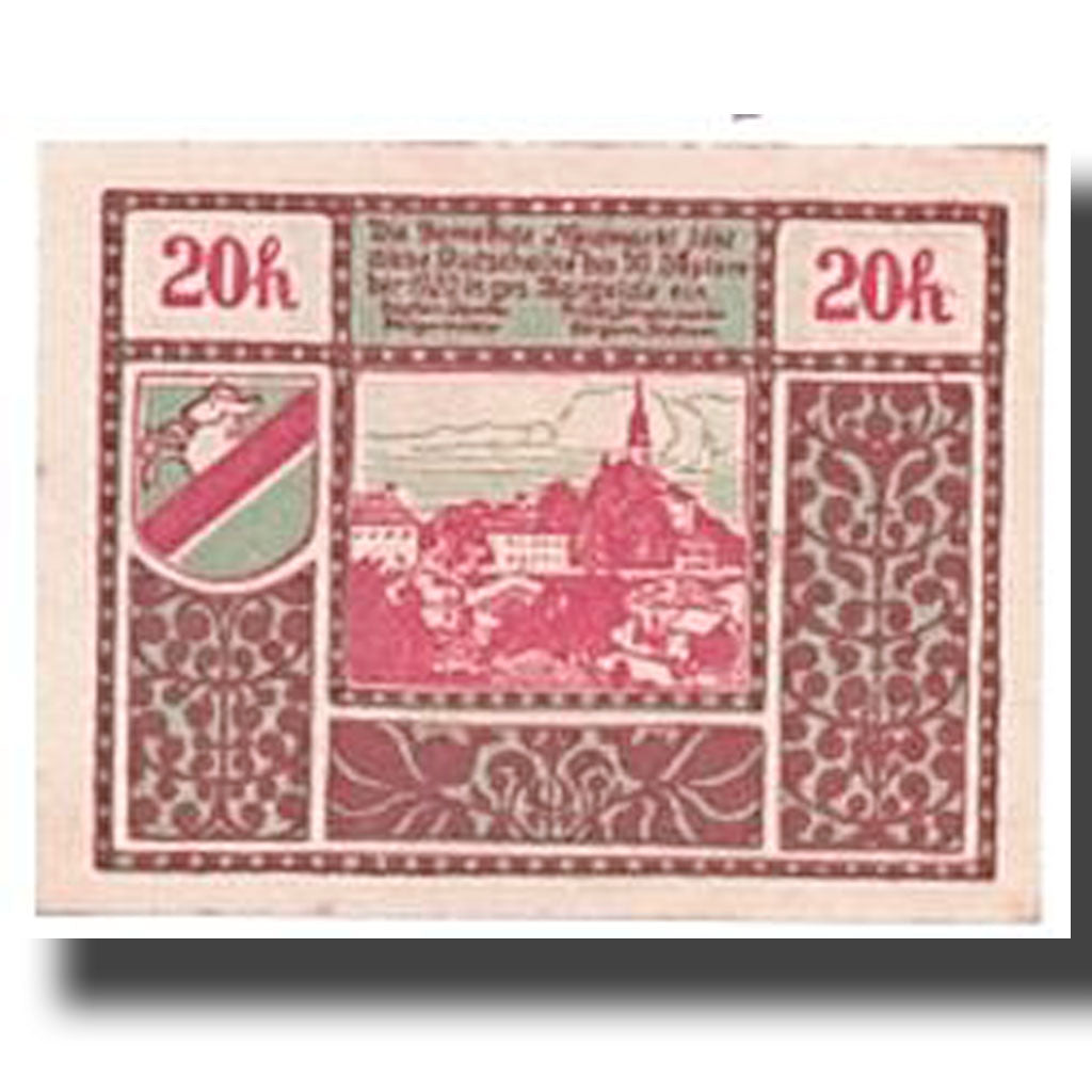 Banconote, Austria, Neumarkt, 20 Heller, paysage, SPL, Mehl:660a