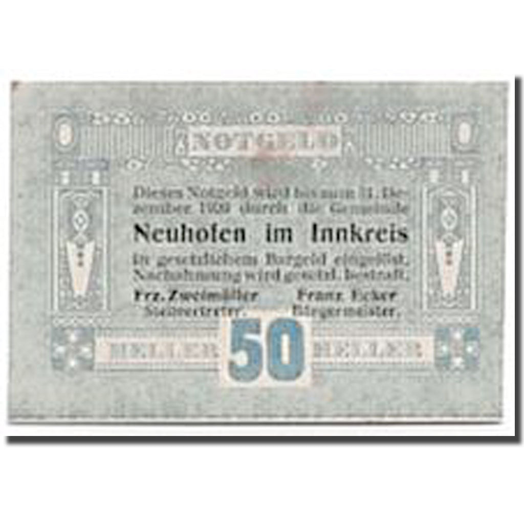 Banknote, Austria, Neuhofen, 50 Heller, graphique, 1920, 1920-05-03, UNC(63)
