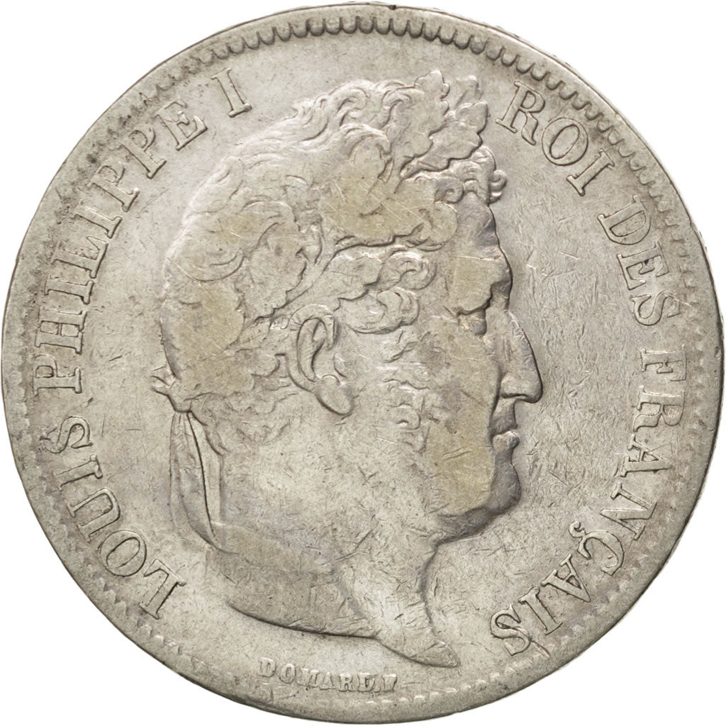 Coin, France, Louis-Philippe, 5 Francs, 1831, Lille, VF(20-25), Silver
