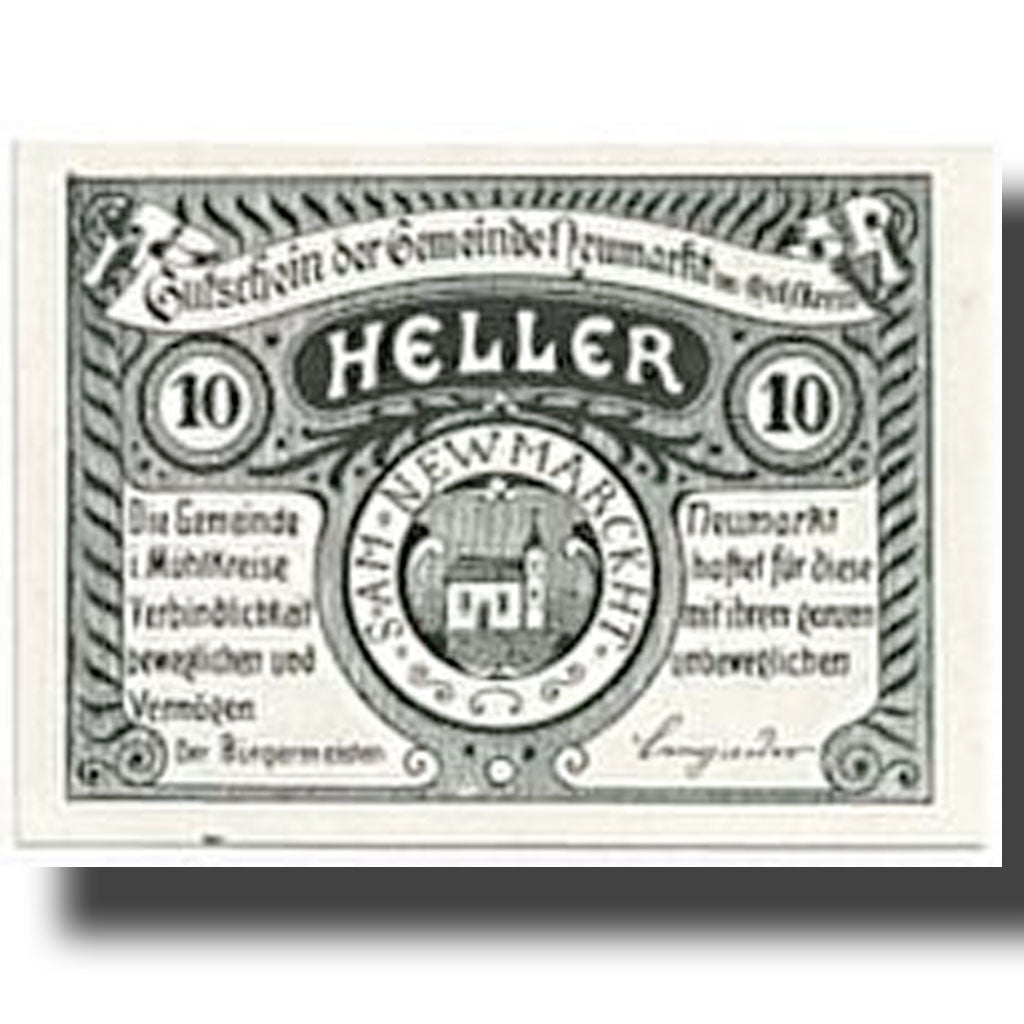 Geldschein, Österreich, Neumarkt, 10 Heller, Eglise, 1920, 1920-05-01, UNZ-