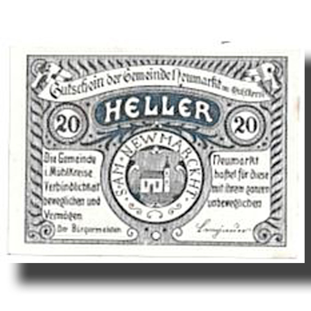 Geldschein, Österreich, Neumarkt, 20 Heller, Eglise, 1920, 1920-05-01, UNZ-