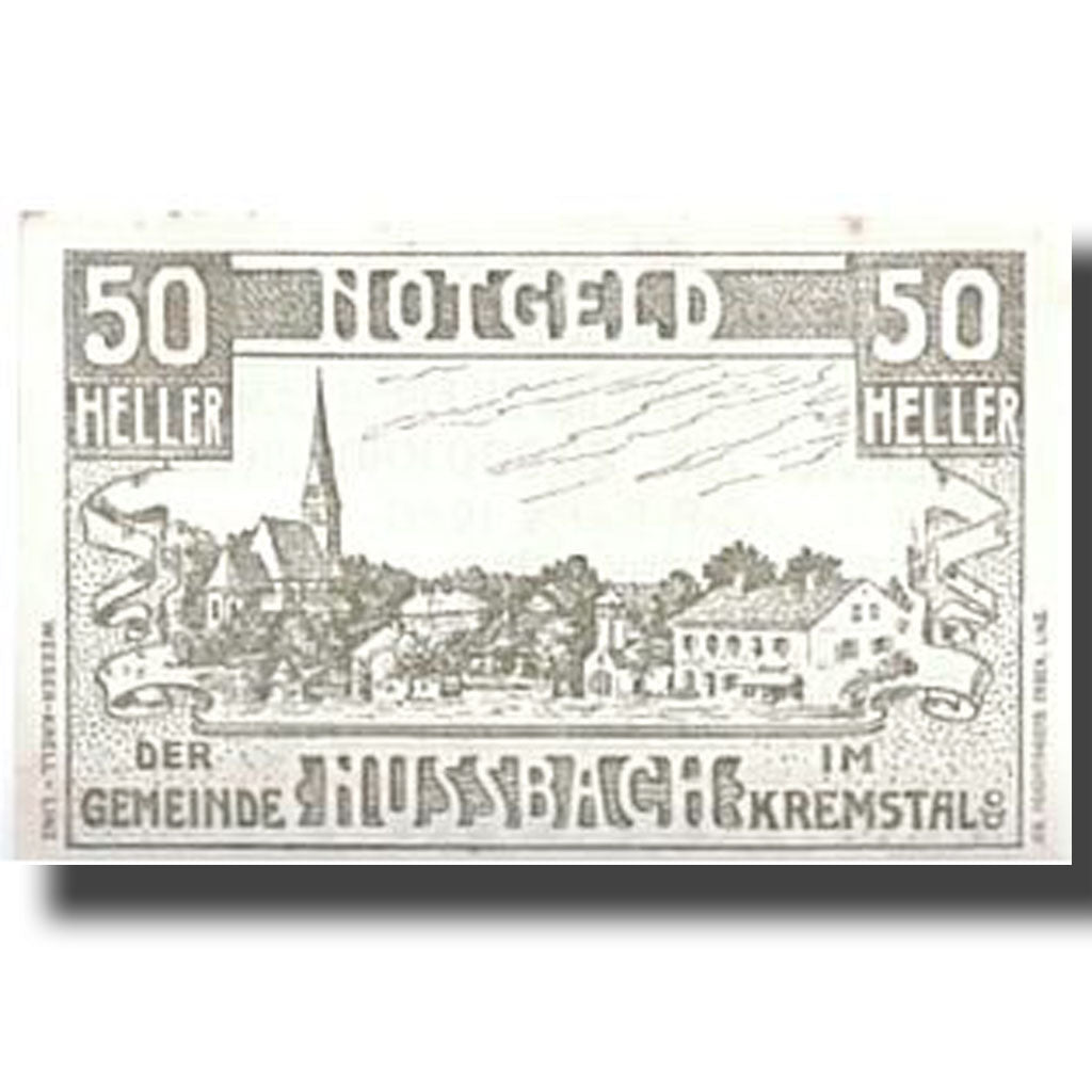 Geldschein, Österreich, Nussbach im Kremstal O.Ö. Gemeinde, 50 Heller