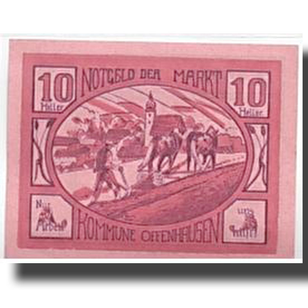 Banknote, Austria, Offenhausen, 10 Heller, Agriculture et Industrie, 1921