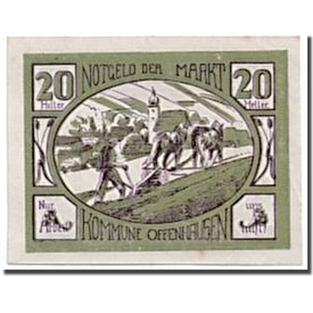 Geldschein, Österreich, Offenhausen, 20 Heller, Agriculture et Industrie, 1921
