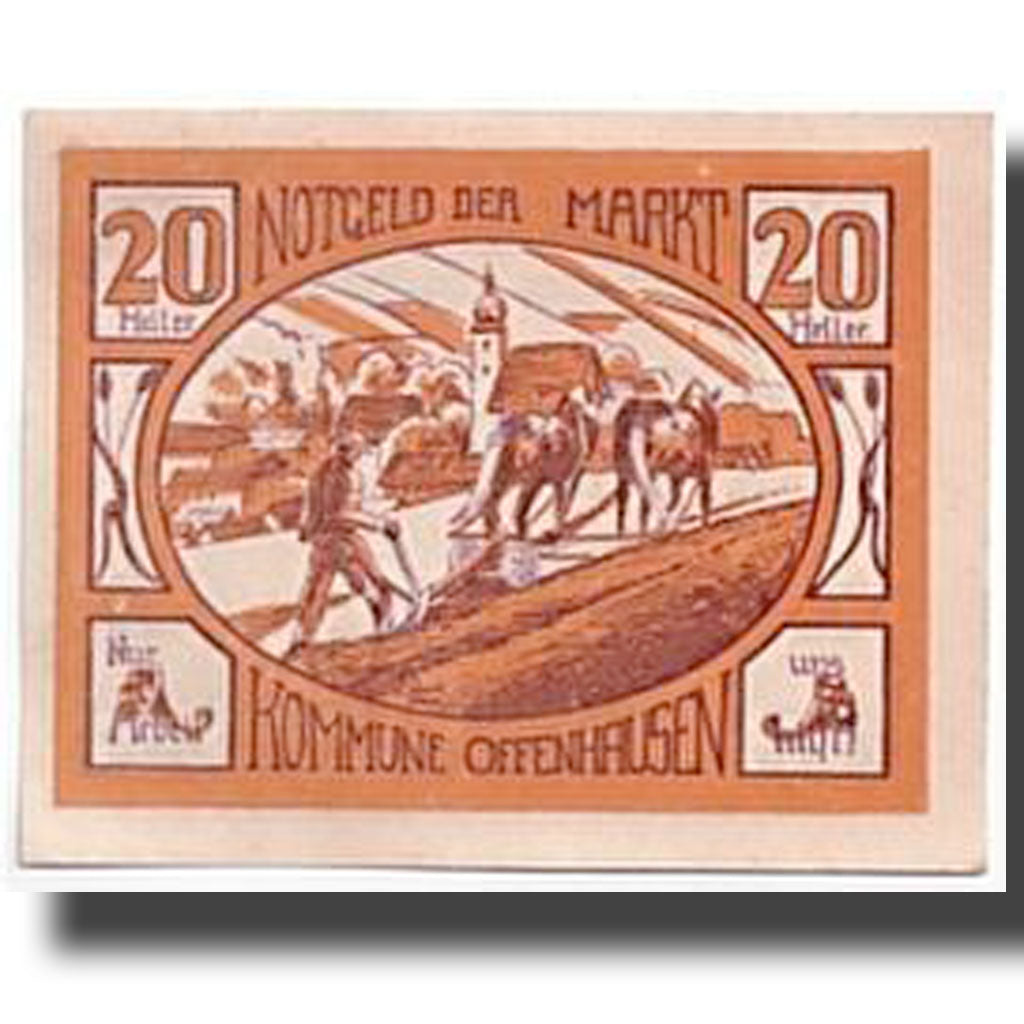 Banknote, Austria, Offenhausen, 20 Heller, Agriculture et Industrie, 1921