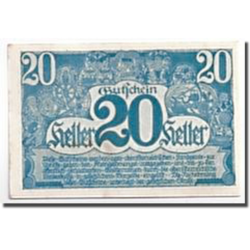 Banknote, Austria, Oberösterreich O.Ö. Land, 20 Heller, château, 1920