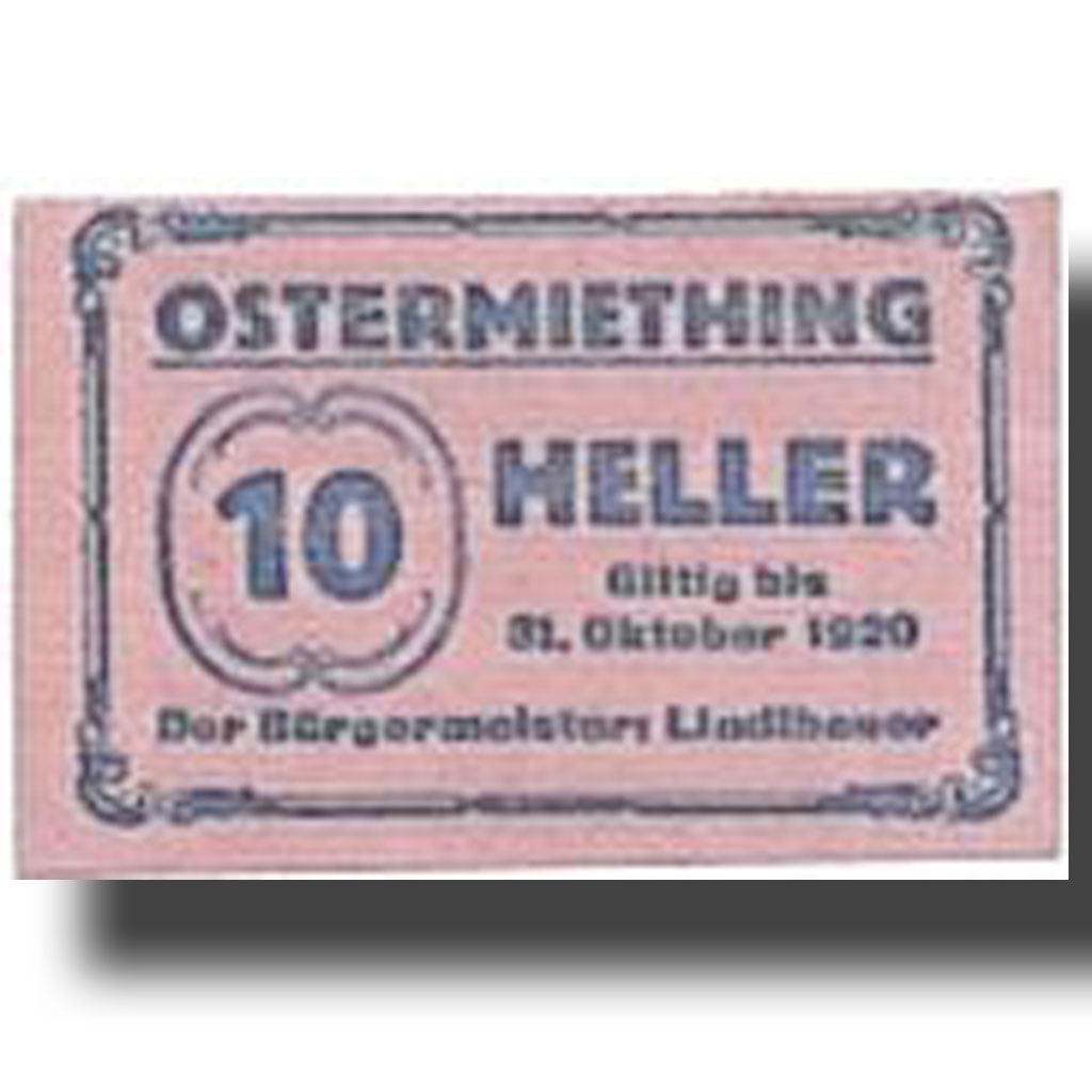 Geldschein, Österreich, Ostermiething, 10 Heller, graphique, UNZ-, Mehl:713II