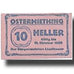 Geldschein, Österreich, Ostermiething, 10 Heller, graphique, UNZ-, Mehl:713II