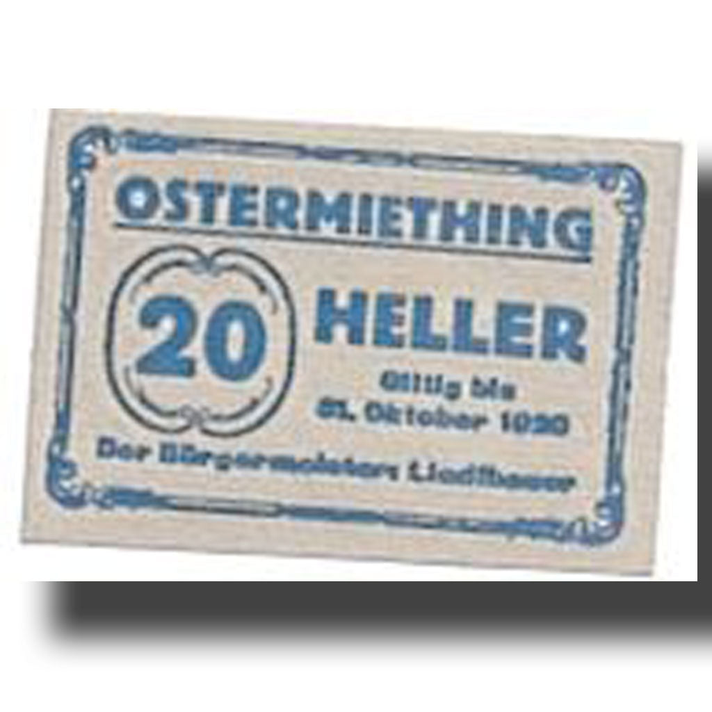 Geldschein, Österreich, Ostermiething, 20 Heller, graphique 1, UNZ-, Mehl:713II