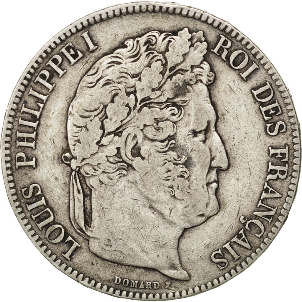 Coin, France, Louis-Philippe, 5 Francs, 1842, Lille, EF(40-45), Silver