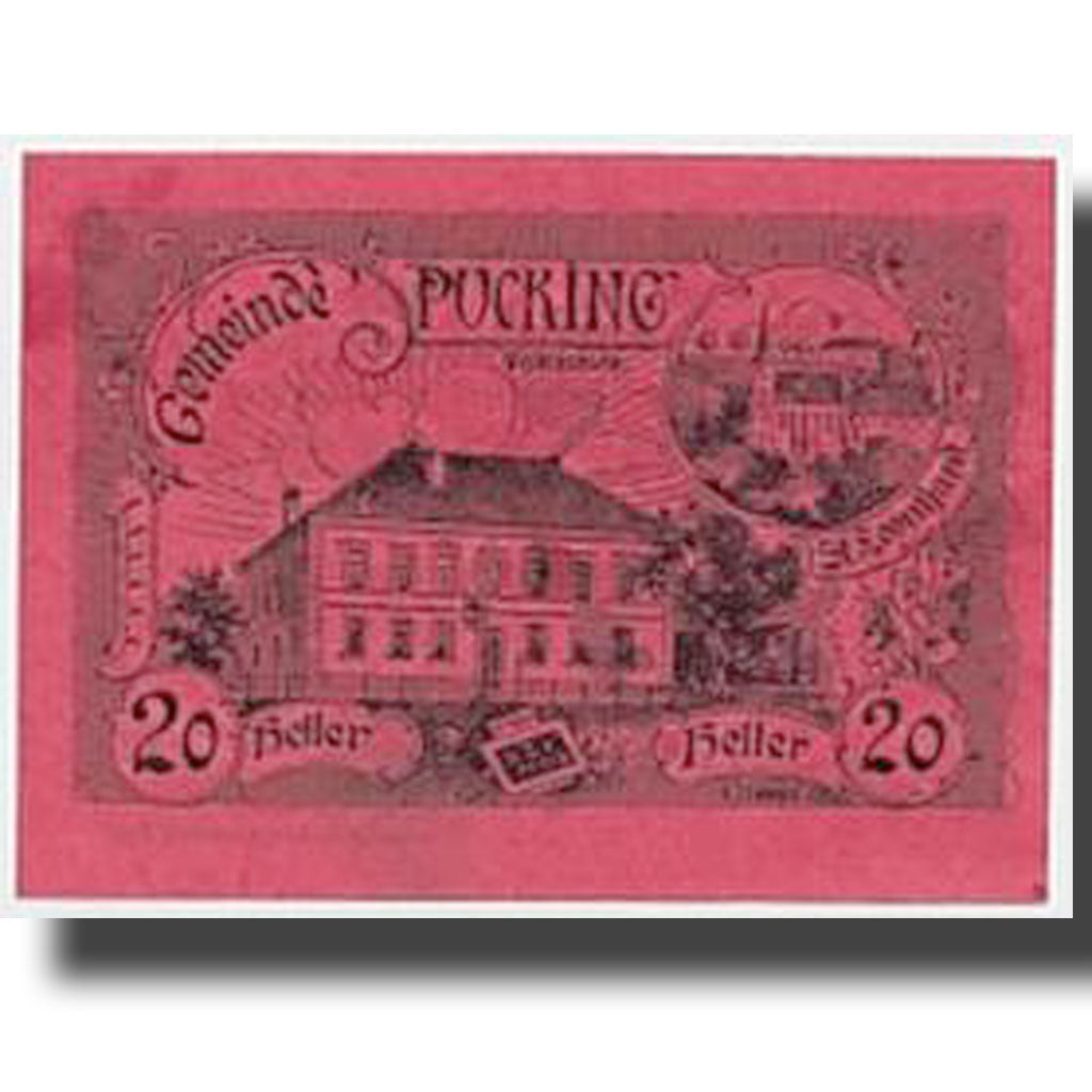 Banknote, Austria, Pucking, 20 Heller, paysage, 1920, 1920-05-24, UNC(63)