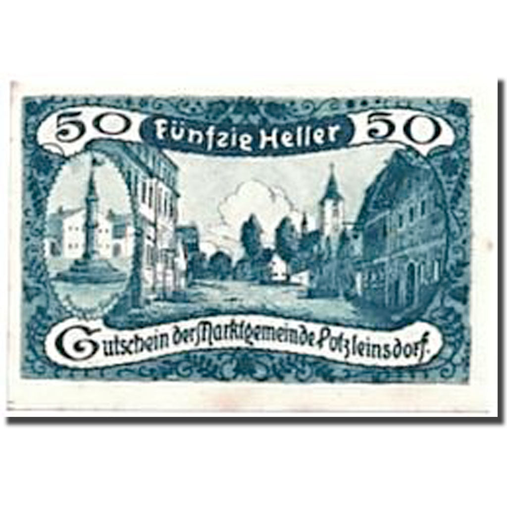 Banknote, Austria, Putzleinsdorf, 50 Heller, paysage, 1920, 1920-05-02, UNC(63)