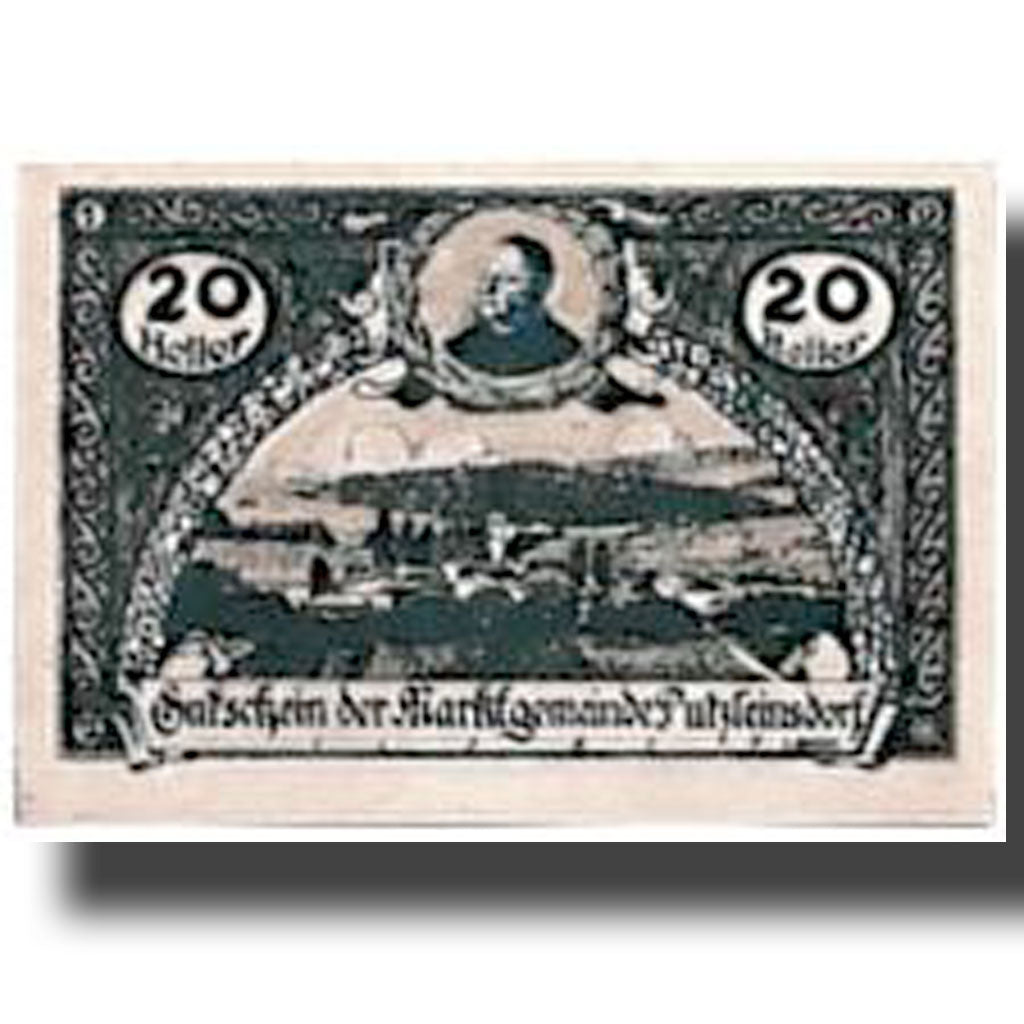 Banknote, Austria, Putzleinsdorf, 20 Heller, paysage, 1920, 1920-05-02, UNC(63)