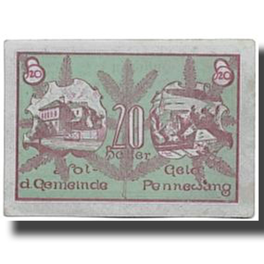 Banknote, Austria, Pennewang, 20 Heller, paysage, 1920, 1920-05-23, UNC(63)
