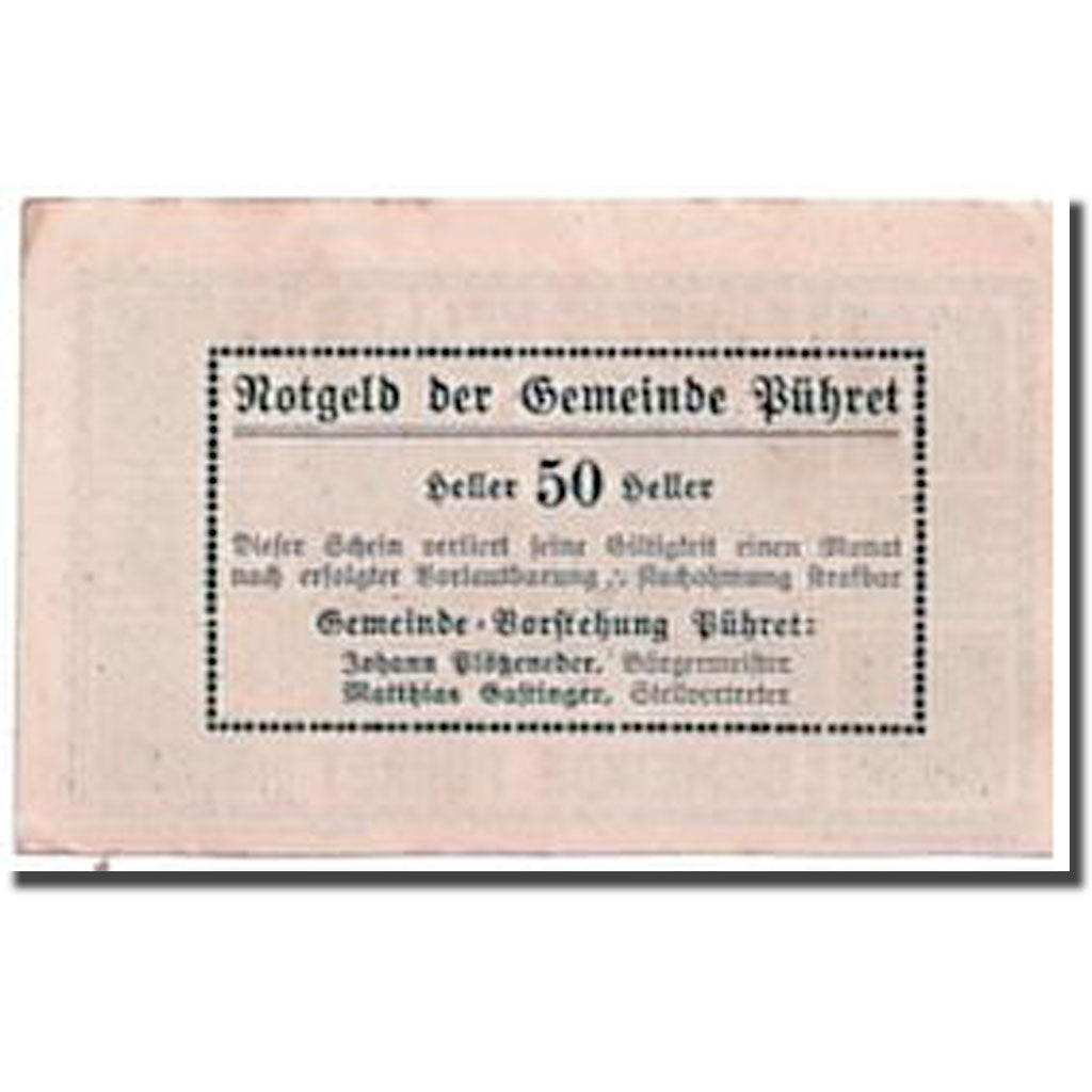 Geldschein, Österreich, Pühret, 50 Heller, paysage, UNZ-, Mehl:791a