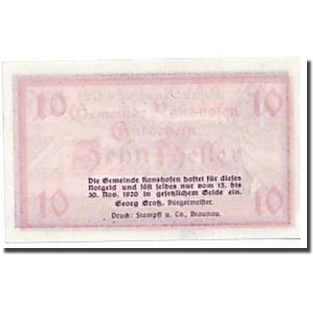 Banknote, Austria, Ranshofen, 10 Heller, paysage, UNC(63), Mehl:FS 819Bb