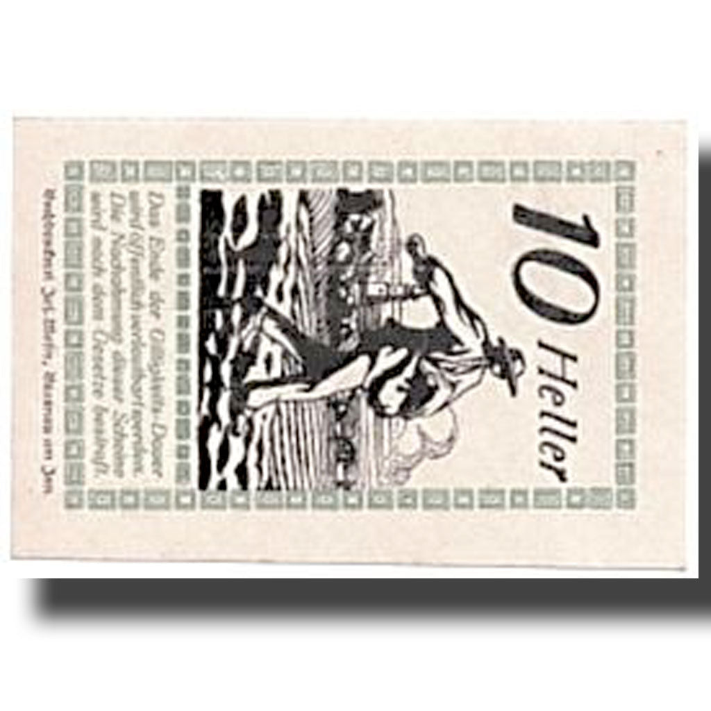 Banknote, Austria, Pischelsdorf, 10 Heller, agriculteur, 1920, 1920-07-19