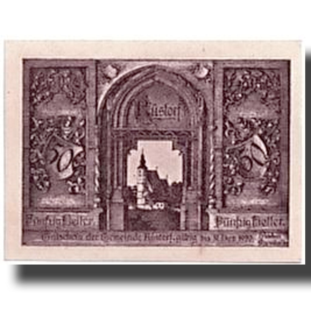 Geldschein, Österreich, Rustorf, 50 Heller, paysage, UNZ-, Mehl:856 b1