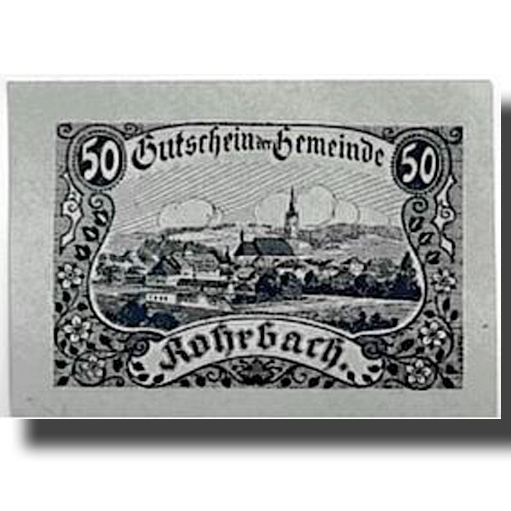Banknote, Austria, Rohrbach, 50 Heller, paysage, 1920, 1920-06-25, UNC(63)