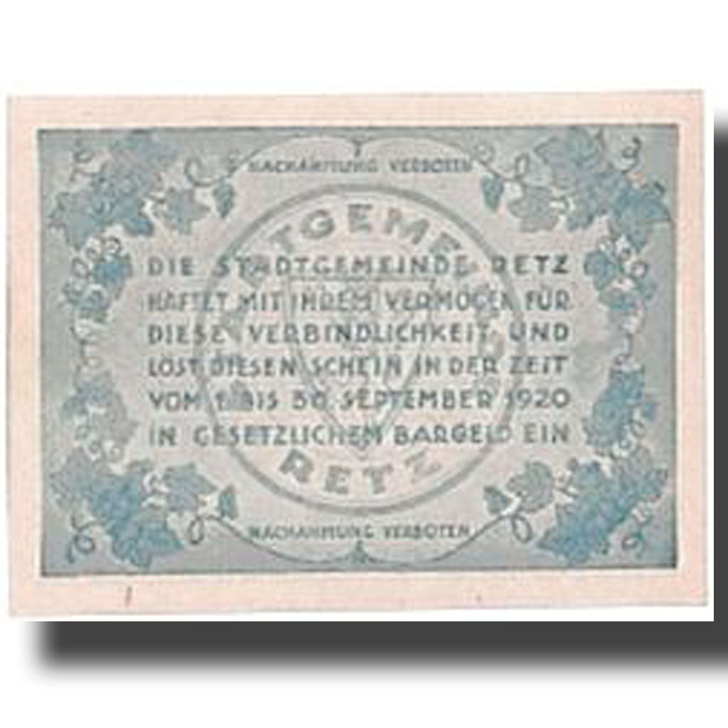 Banknote, Austria, Retz, 10 Heller, Eglise, 1920, 1920-06-15, UNC(63), Mehl:832a