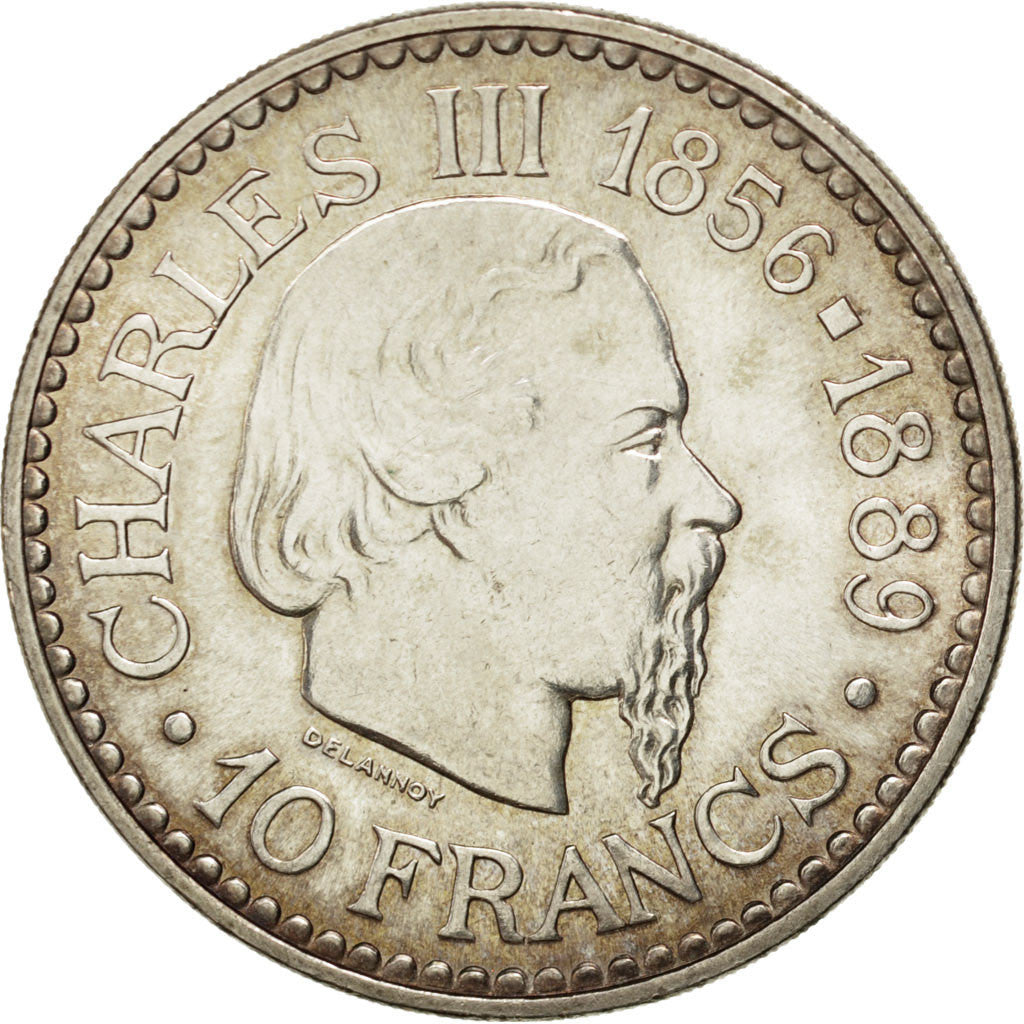Münze, Monaco, Rainier III, 10 Francs, 1966, UNZ, Silber, KM:146, Gadoury:155
