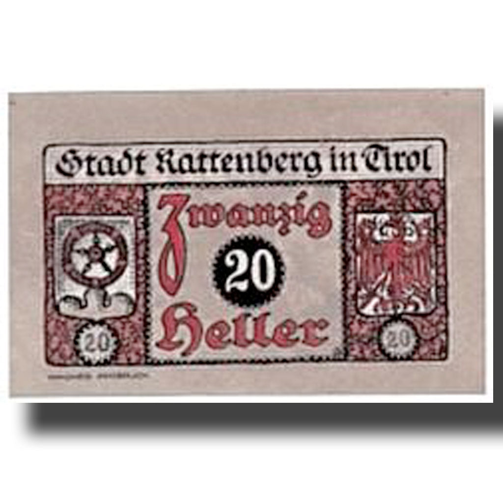 Banknote, Austria, Rattenberg Tirol Stadt, 20 Heller, ruine, UNC(63), Mehl:821I
