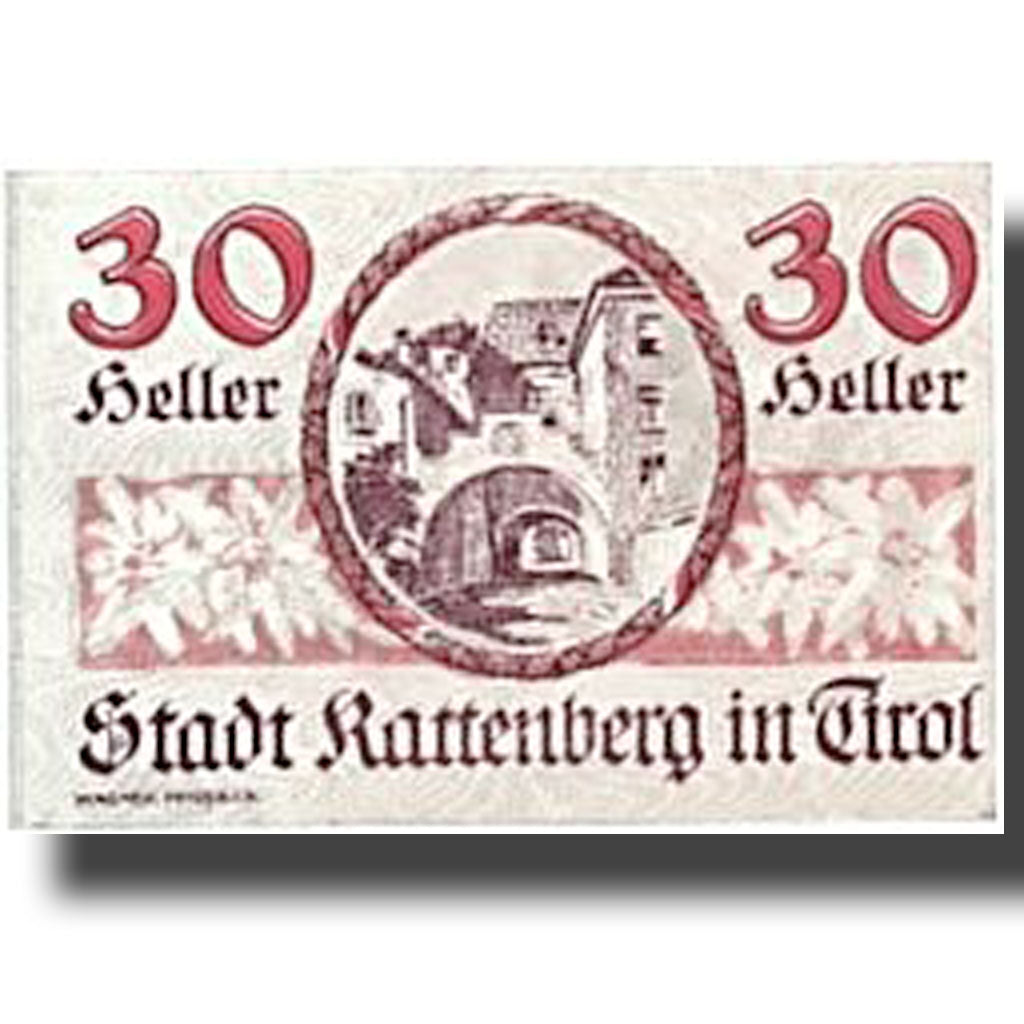 Banknote, Austria, Rattenberg Tirol Stadt, 30 Heller, Ecusson 1, UNC(63)