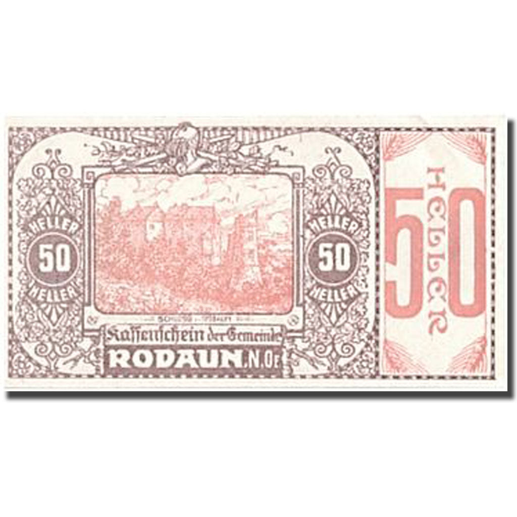 Banknote, Austria, Rodaun, 50 Heller, paysage, UNC(63), Mehl:840 IIa
