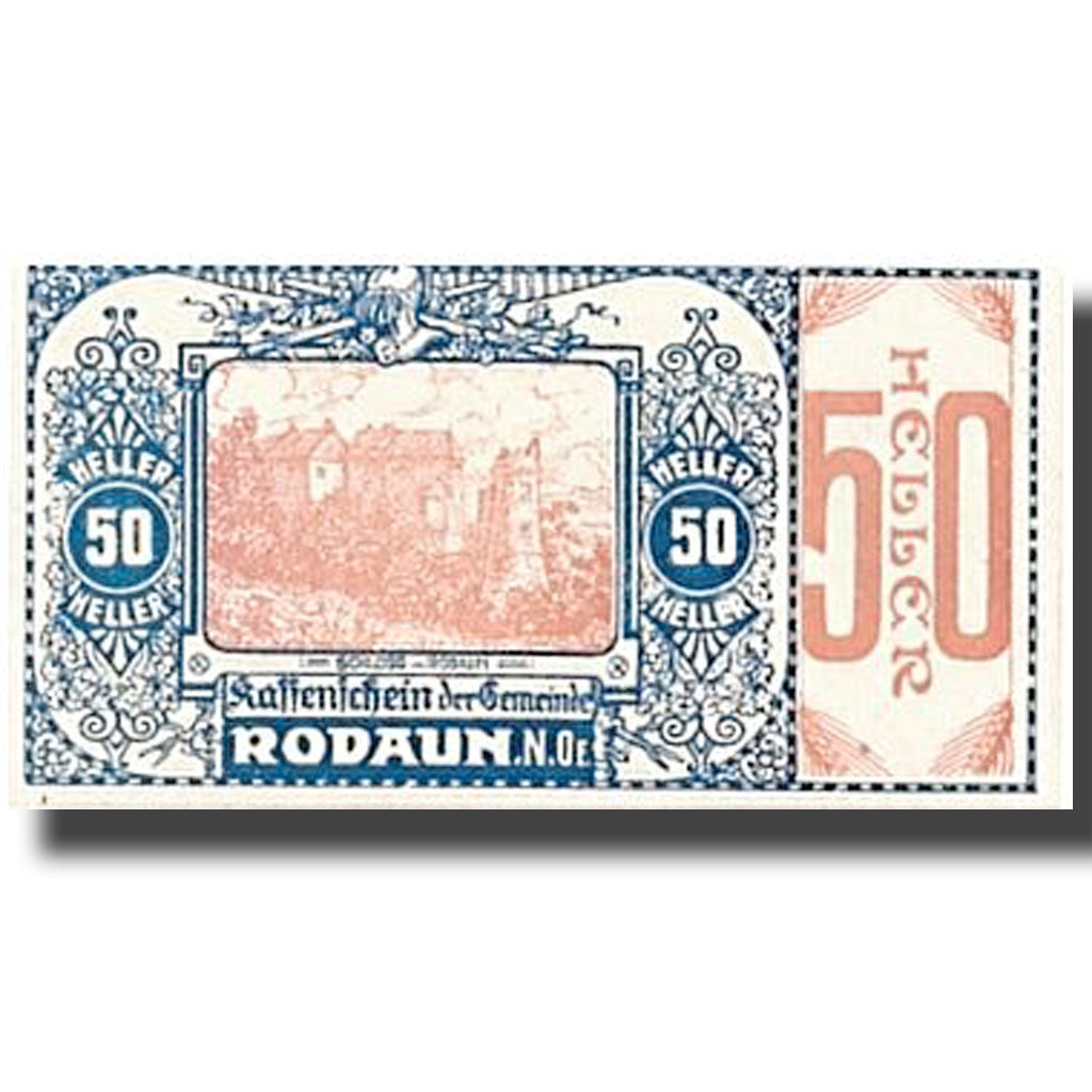Banknote, Austria, Rodaun, 50 Heller, paysage, UNC(63), Mehl:840 IIc
