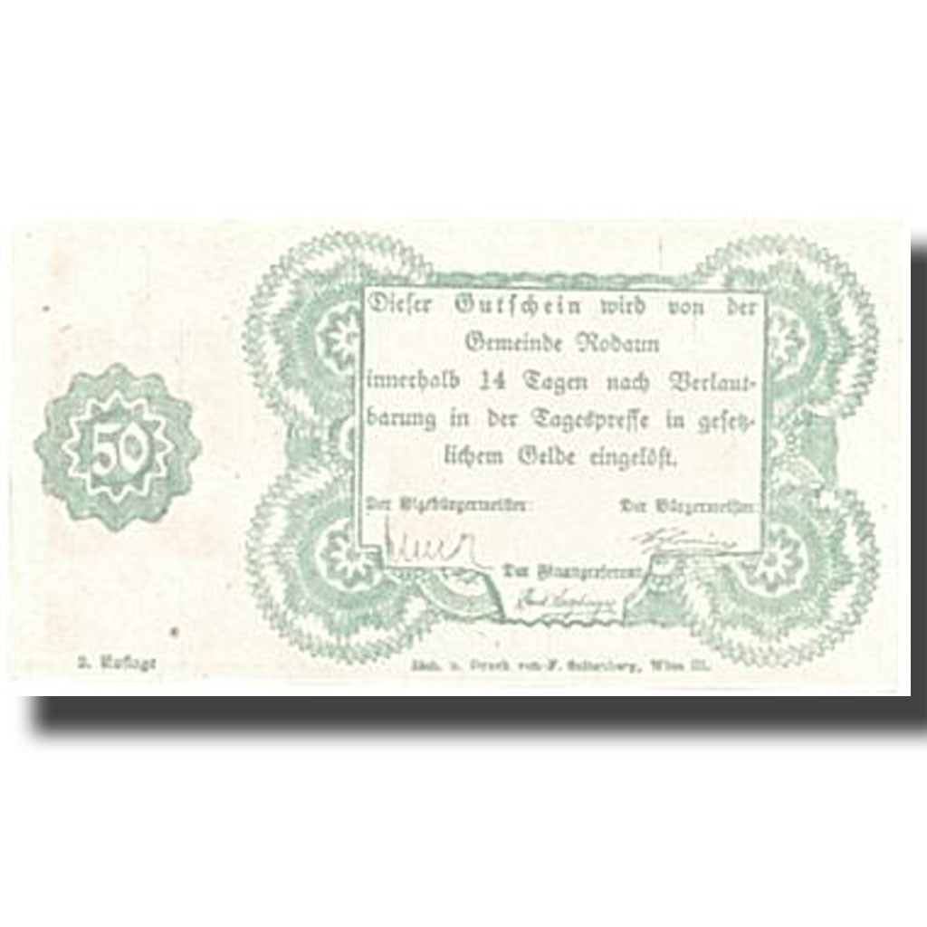 Banknote, Austria, Rodaun, 50 Heller, paysage, UNC(63), Mehl:840 IIc