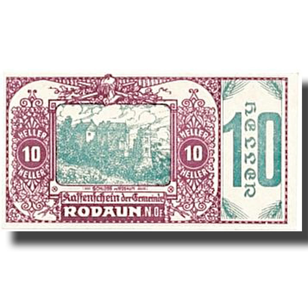 Banknote, Austria, Rodaun, 10 Heller, paysage, UNC(63), Mehl:840 IIc