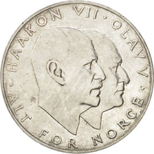 Coin, Norway, Olav V, 25 Kroner, 1970, AU(55-58), Silver, KM:414
