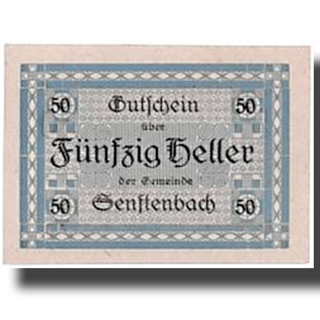 Geldschein, Österreich, Senftenbach, 50 Heller, graphique, 1920, 1920-05-28