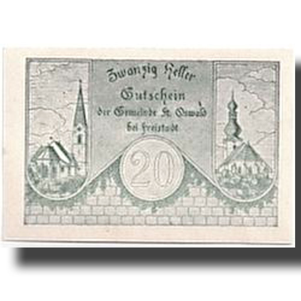 Geldschein, Österreich, St Oswald, 20 Heller, Eglise, 1920, 1920-05-01, UNZ-