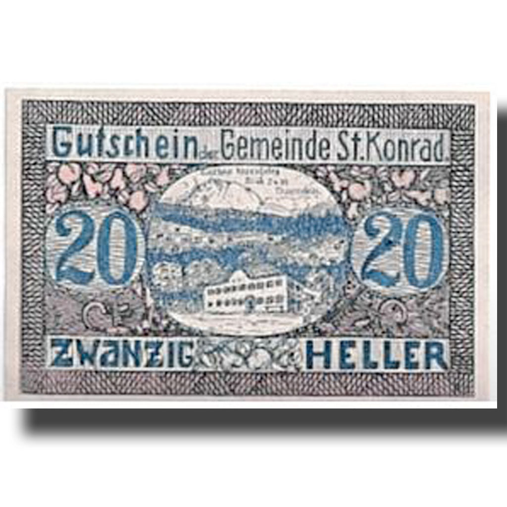 Banknote, Austria, ST KONRAD, 20 Heller, paysage, 1920, 1920-07-01, UNC(63)