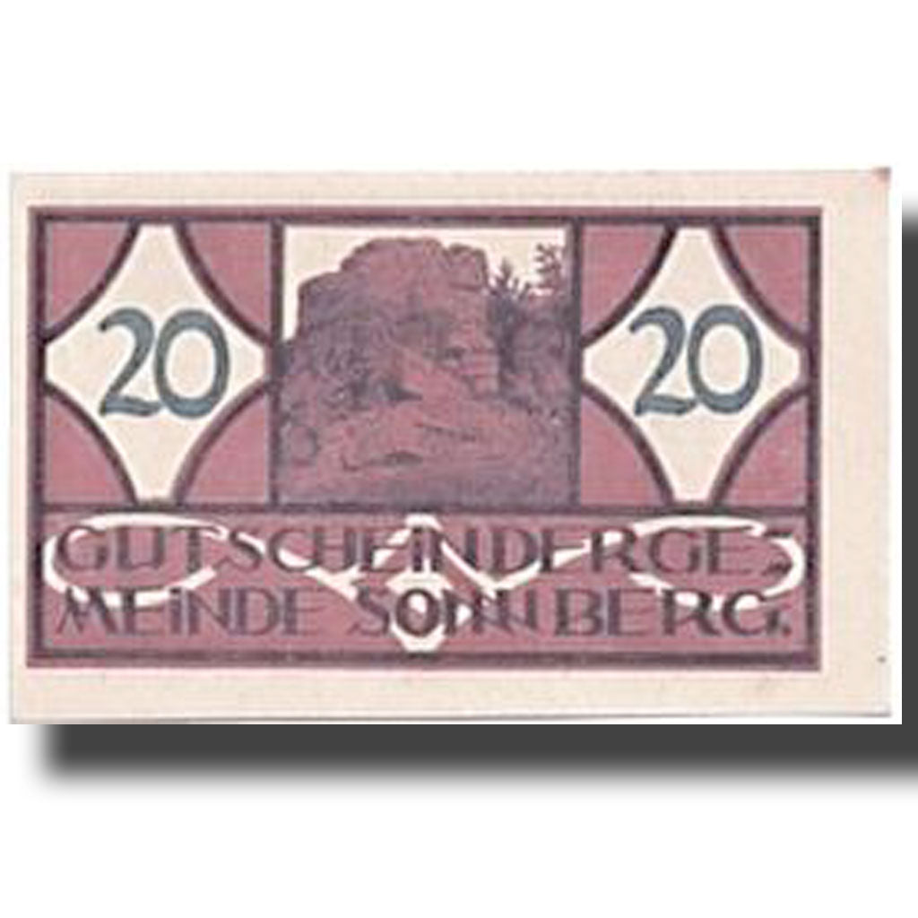 Banconote, Austria, Sonnberg O.Ö. Gemeinde, 20 Heller, paysage, SPL, Mehl:1003a